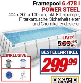 CENTERSHOP Bestway Framepool 6.478 l POWER STEEL Angebot