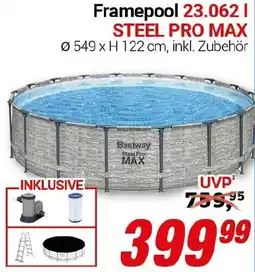 CENTERSHOP Bestway Framepool 23.062 l STEEL PRO MAX Angebot