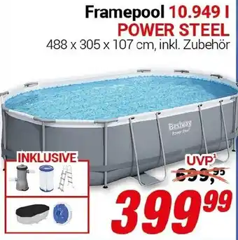 CENTERSHOP Bestway Framepool 10.949 l POWER STEEL Angebot