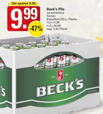 WEZ Beck's Pils Angebot