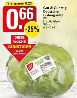 WEZ Gut & Günstig Deutscher Eisbergsalat Angebot