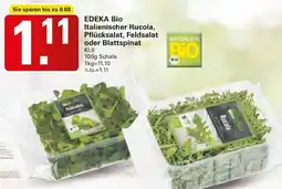 WEZ EDEKA Bio Italienischer Rucola, Pflücksalat, Feldsalat oder Blattspinat Angebot