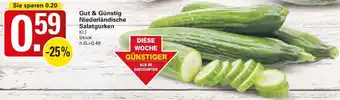 WEZ Gut & Günstig Niederländische Salatgurken Angebot