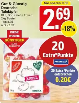 WEZ Gut & Günstig Deutsche Tafeläpfel Angebot