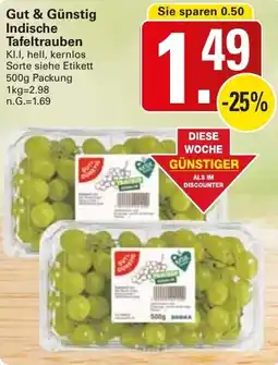 WEZ Gut & Günstig Indische Tafeltrauben Angebot