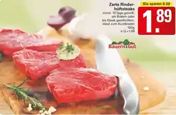 WEZ Bauern Gut Zarte Rinderhüftsteaks Angebot