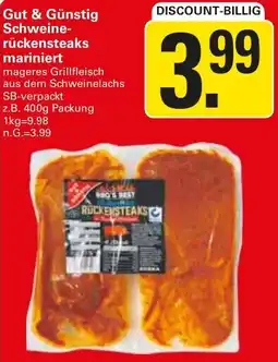 WEZ Gut & Günstig Schweinerückensteaks mariniert Angebot