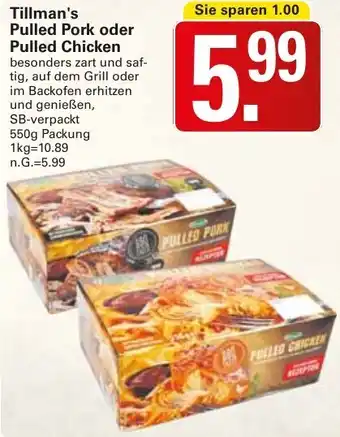 WEZ Tillman's Pulled Pork oder Pulled Chicken Angebot