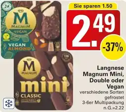 WEZ Langnese Magnum Mini, Double oder Vegan Angebot