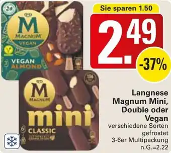 WEZ Langnese Magnum Mini, Double oder Vegan Angebot
