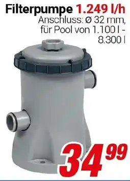 CENTERSHOP Filterpumpe 1.249 l/h Angebot
