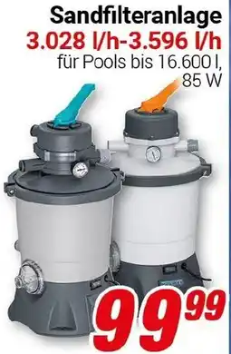 CENTERSHOP Sandfilteranlage 3.028 l/h-3.596 l/h Angebot