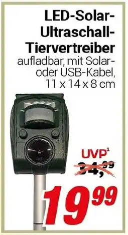 CENTERSHOP LED-Solar Ultraschall Tiervertreiber Angebot