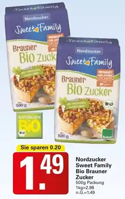 WEZ Nordzucker Sweet Family Bio Brauner Zucker Angebot