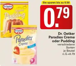 WEZ Dr. Oetker Paradies Creme oder Pudding Angebot