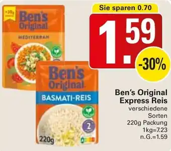 WEZ Ben's Original Express Reis Angebot