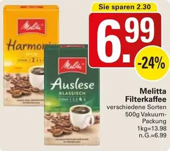 WEZ Melitta Filterkaffee Angebot
