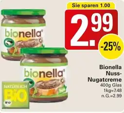 WEZ Bionella Nuss Nugatcreme Angebot