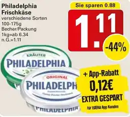 WEZ Philadelphia Frischkäse Angebot