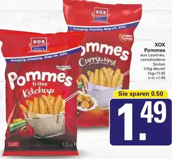 WEZ XOX Pommes Angebot