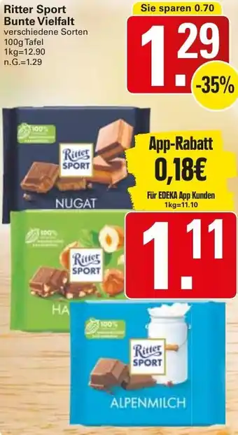 WEZ Ritter Sport Bunte Vielfalt Angebot