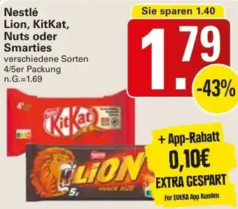 WEZ Nestlé Lion, KitKat, Nuts oder Smarties Angebot