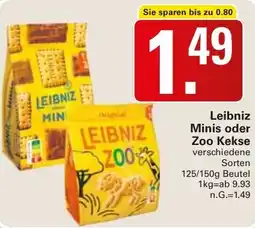 WEZ Leibniz Minis oder Zoo Kekse Angebot