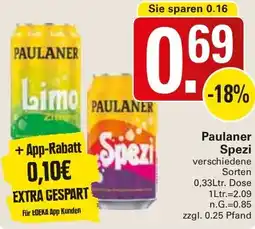 WEZ Paulaner Spezi Angebot