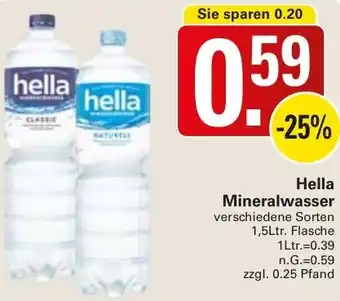 WEZ Hella Mineralwasser Angebot