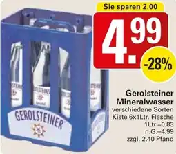 WEZ Gerolsteiner Mineralwasser Angebot