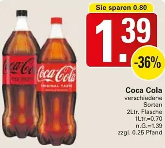 WEZ Coca Cola Angebot