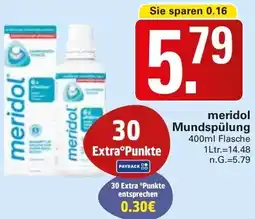 WEZ meridol Mundspülung Angebot