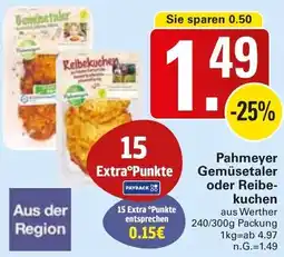 WEZ Pahmeyer Gemüsetaler oder Reibekuchen Angebot
