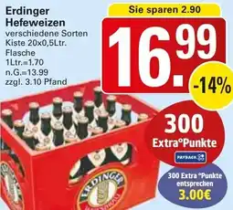 WEZ Erdinger Hefeweizen Angebot