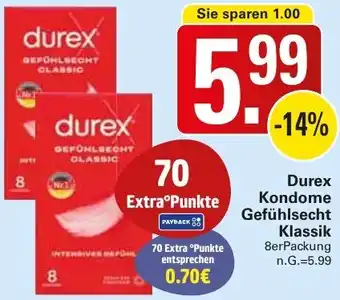WEZ Durex Kondome Gefühlsecht Klassik Angebot