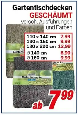 CENTERSHOP Gartentischdecken GESCHÄUMT Angebot