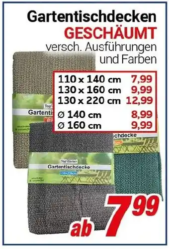 CENTERSHOP Gartentischdecken GESCHÄUMT Angebot