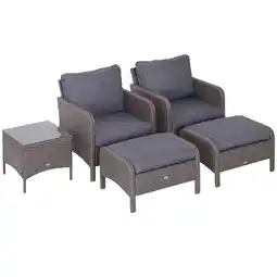 Netto Marken-Discount Outsunny Sitzgruppe Polyrattan, Metall, 180g/m²-Polyester, Hartglas Angebot
