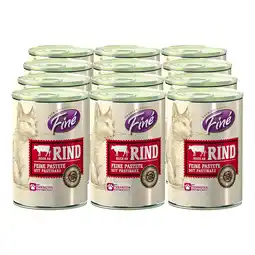 Netto Marken-Discount Finé Katzennahrung Pastete Reich an Rind mit Pastinake 400 g, 12er Pack Angebot