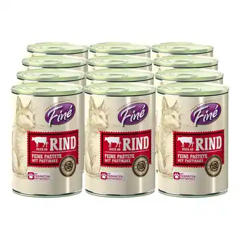 Netto Marken-Discount Finé Katzennahrung Pastete Reich an Rind mit Pastinake 400 g, 12er Pack Angebot