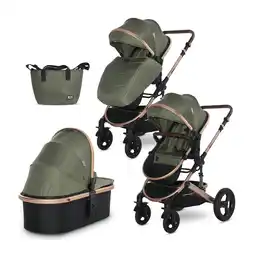Netto Marken-Discount Lorelli Kombikinderwagen Boston 2 in 1 Sportsitz Babywanne Mückennetz bis 22 kg grün Angebot