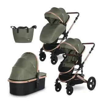 Netto Marken-Discount Lorelli Kombikinderwagen Boston 2 in 1 Sportsitz Babywanne Mückennetz bis 22 kg grün Angebot