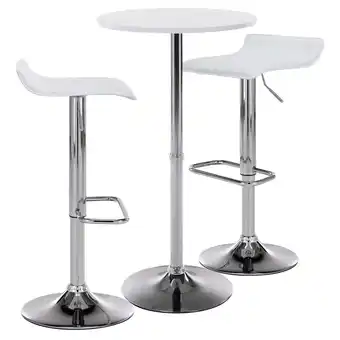 Netto Marken-Discount CLP 2er Bartisch-Set Esberg I Runder Stehtisch Und 2X Barhocker Mit Kunstleder-Bezug Angebot