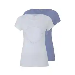 Netto Marken-Discount Tom Tailor Shirt Basic-T-Shirt im 2-Pack mit Rundhalsausschnitt und Logo-Print in Loose Fit Angebot