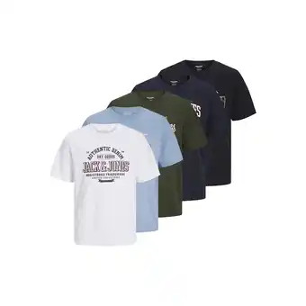 Netto Marken-Discount Jack & Jones T-Shirt Logo Kurzarmshirt 5er pack Angebot