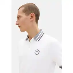 Netto Marken-Discount Tom Tailor Poloshirt Basic Polo Kurzarmshirt mit Kontraststreifen und Logo-Print Angebot