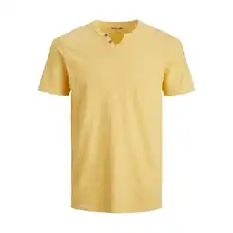 Netto Marken-Discount Jack & Jones T-Shirt SPLIT NECK Kurzarmshirt mit zwei Zierknöpfen aus Slub-Gewebe Angebot
