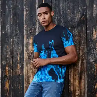 NKD Herren-T-Shirt mit Flammen-Aufdruck Angebot