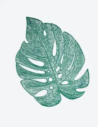 NKD Deko-Deckchen in Monstera-Design, Ø ca. 38cm Angebot