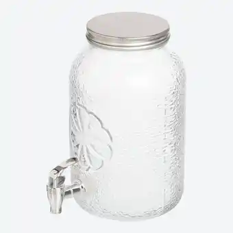 NKD Glas-Getränkespender mit Edelstahl-Hahn, ca. 3,8 Liter Angebot